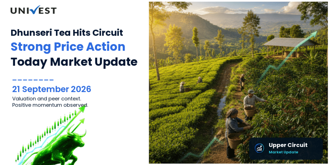 Dhunseri Tea & Industries Ltd. Hits Upper Circuit on NSE, 21 September 2026