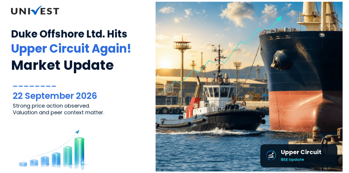 Duke Offshore Ltd. Hits Upper Circuit for the 2nd Straight Session on BSE, 22 September 2026