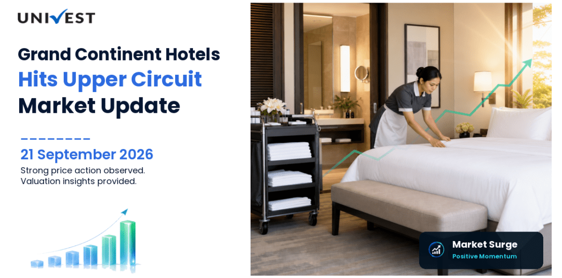 GRAND CONTINENT HOTELS L Hits Upper Circuit on NSE, 21 September 2026