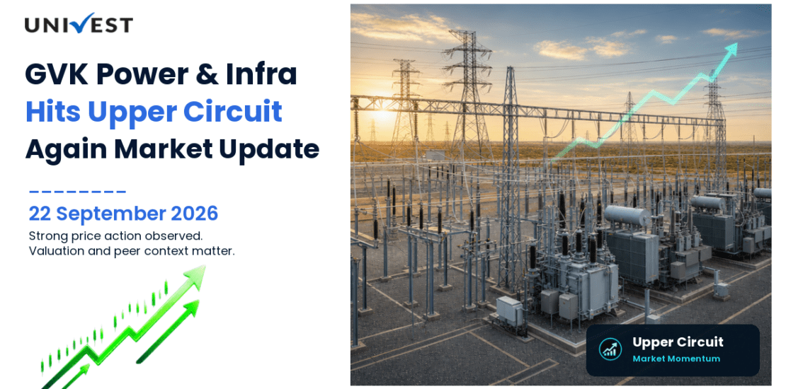 GVK Power & Infrastructure Ltd. Hits Upper Circuit for the 2nd Straight Session on BSE, 22 September 2026