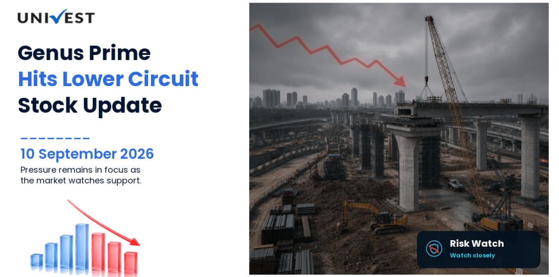 Genus Prime Infrastructures Ltd. Hits Lower Circuit on BSE, 10 September 2026