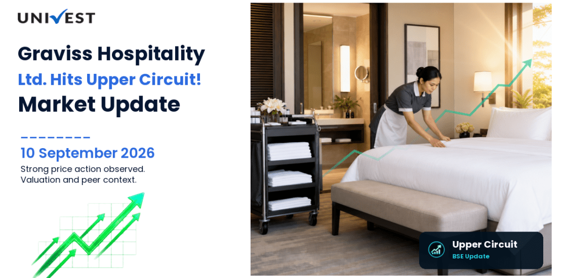Graviss Hospitality Ltd. Hits Upper Circuit on BSE, 10 September 2026