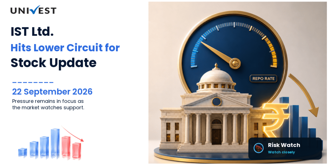 IST Ltd. Hits Lower Circuit for the 2nd Straight Session on BSE, 22 September 2026