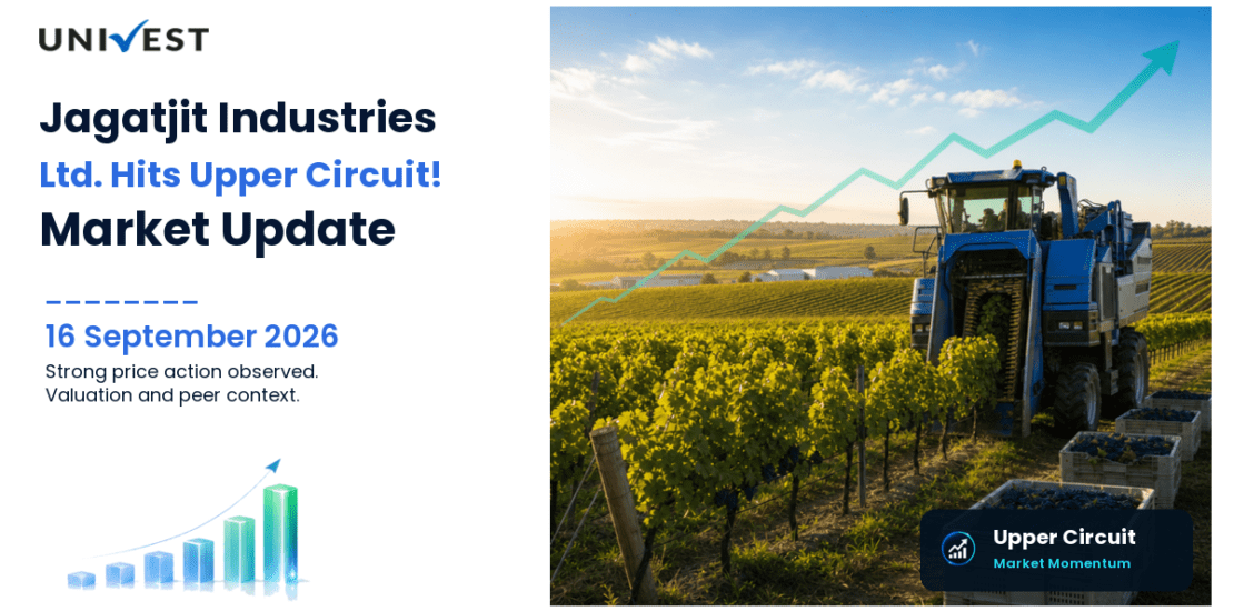 Jagatjit Industries Ltd. Hits Upper Circuit on BSE, 16 September 2026