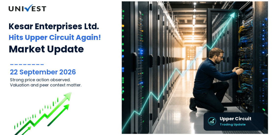 Kesar Enterprises Ltd. Hits Upper Circuit for the 2nd Straight Session on BSE, 22 September 2026
