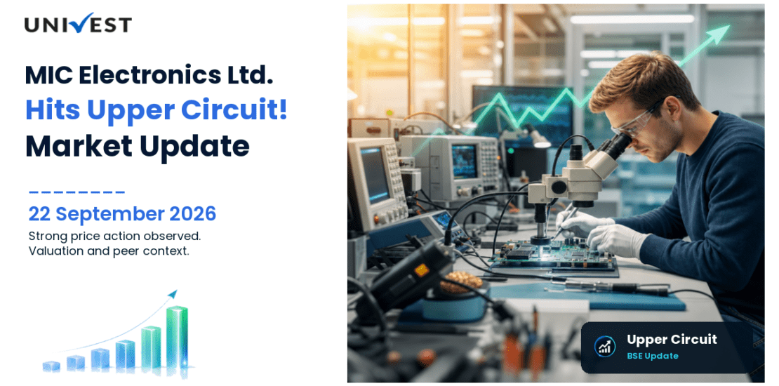 MIC Electronics Ltd. Hits Upper Circuit on BSE, 22 September 2026