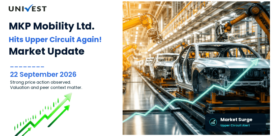 MKP Mobility Ltd. Hits Upper Circuit for the 2nd Straight Session on BSE, 22 September 2026