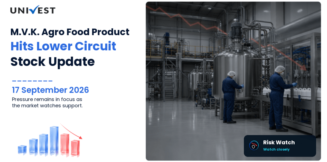 M.V.K. Agro Food Product Ltd. Hits Lower Circuit on NSE, 17 September 2026