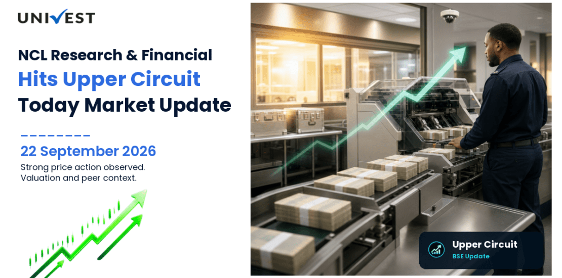 NCL Research & Financial Services Ltd. Hits Upper Circuit on BSE, 22 September 2026
