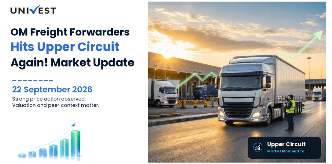 OM FREIGHT FORWARDERS LTD Hits Upper Circuit for the 2nd Straight Session on BSE, 22 September 2026