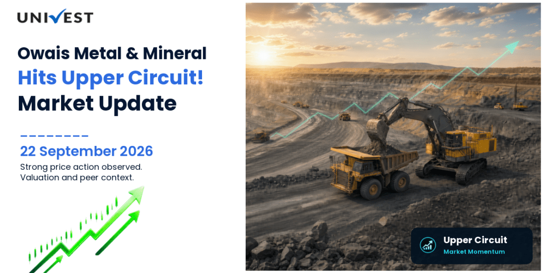 Owais Metal & Mineral Processing Ltd. Hits Upper Circuit on NSE, 22 September 2026
