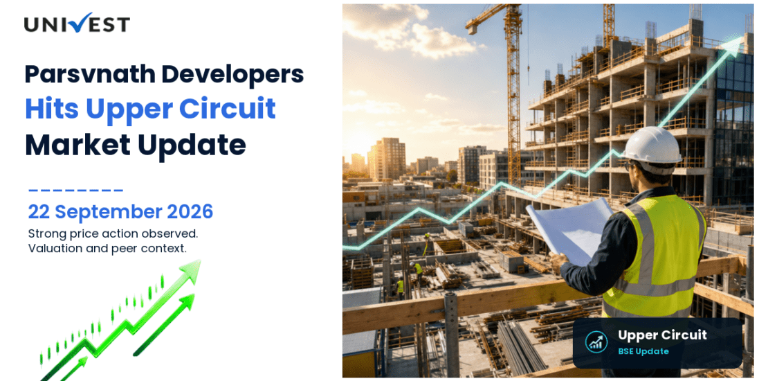 Parsvnath Developers Ltd. Hits Upper Circuit on BSE, 22 September 2026