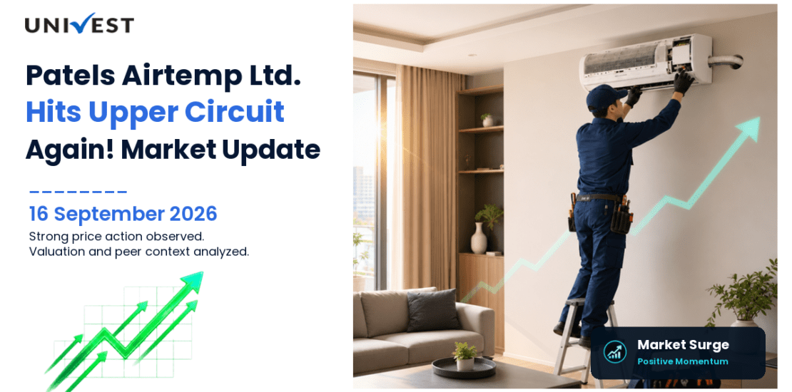 Patels Airtemp (India) Ltd. Hits Upper Circuit for the 2nd Straight Session on BSE, 16 September 2026