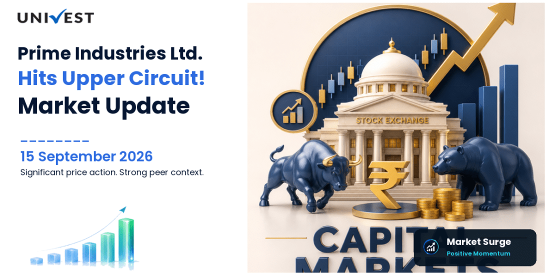 Prime Industries Ltd. Hits Upper Circuit on BSE, 15 September 2026
