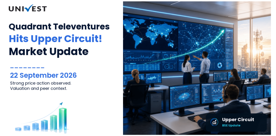 Quadrant Televentures Ltd. Hits Upper Circuit on BSE, 22 September 2026