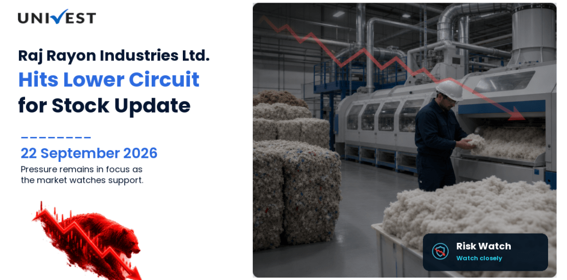 Raj Rayon Industries Ltd. Hits Lower Circuit for the 2nd Straight Session on NSE, 22 September 2026