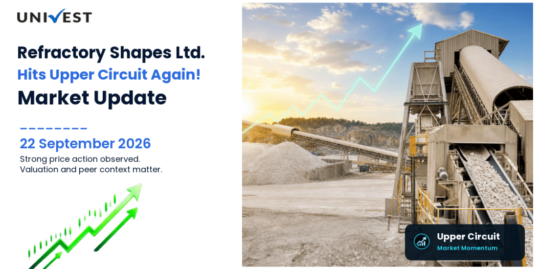 Refractory Shapes Ltd. Hits Upper Circuit for the 2nd Straight Session on NSE, 22 September 2026