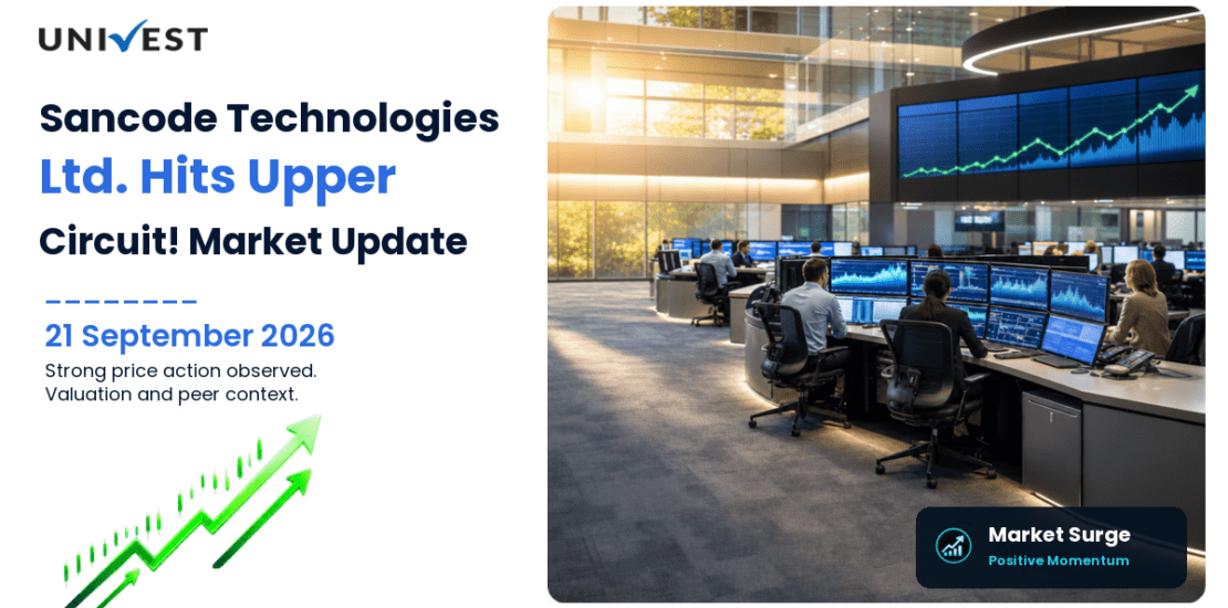 Sancode Technologies Ltd. Hits Upper Circuit on BSE, 21 September 2026