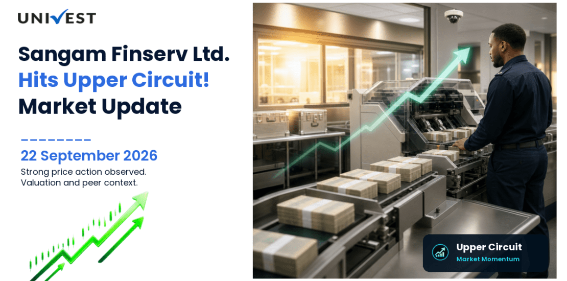 Sangam Finserv Ltd. Hits Upper Circuit on BSE, 22 September 2026
