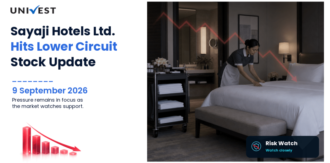 Sayaji Hotels Ltd. Hits Lower Circuit on BSE, 9 September 2026