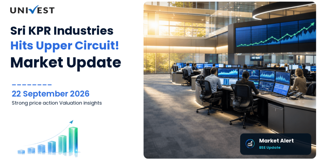 Sri KPR Industries Ltd. Hits Upper Circuit on BSE, 22 September 2026