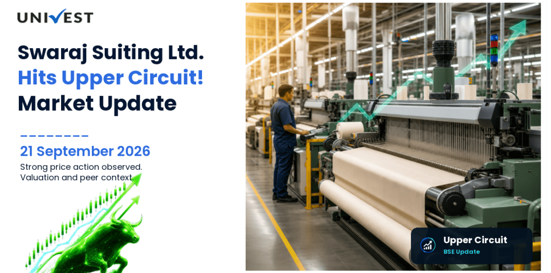 Swaraj Suiting Ltd. Hits Upper Circuit on BSE, 21 September 2026