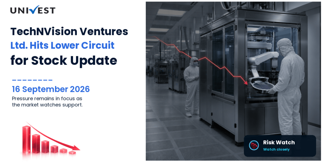 TechNVision Ventures Ltd. Hits Lower Circuit for the 2nd Straight Session on BSE, 16 September 2026