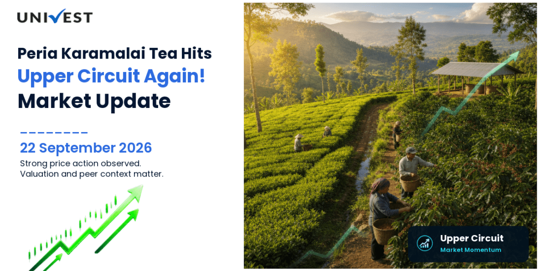 The Peria Karamalai Tea And Produce Company Ltd. Hits Upper Circuit for the 2nd Straight Session on NSE, 22 September 2026
