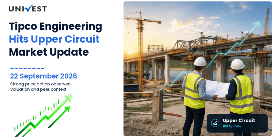 Tipco Engineering India Ltd. Hits Upper Circuit on BSE, 22 September 2026