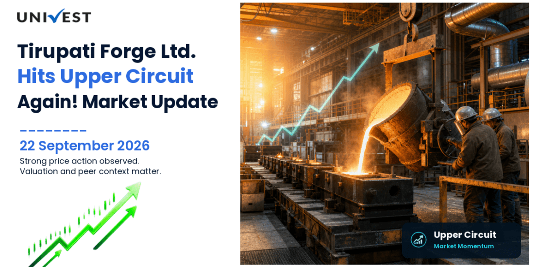 Tirupati Forge Ltd. Hits Upper Circuit for the 2nd Straight Session on NSE, 22 September 2026