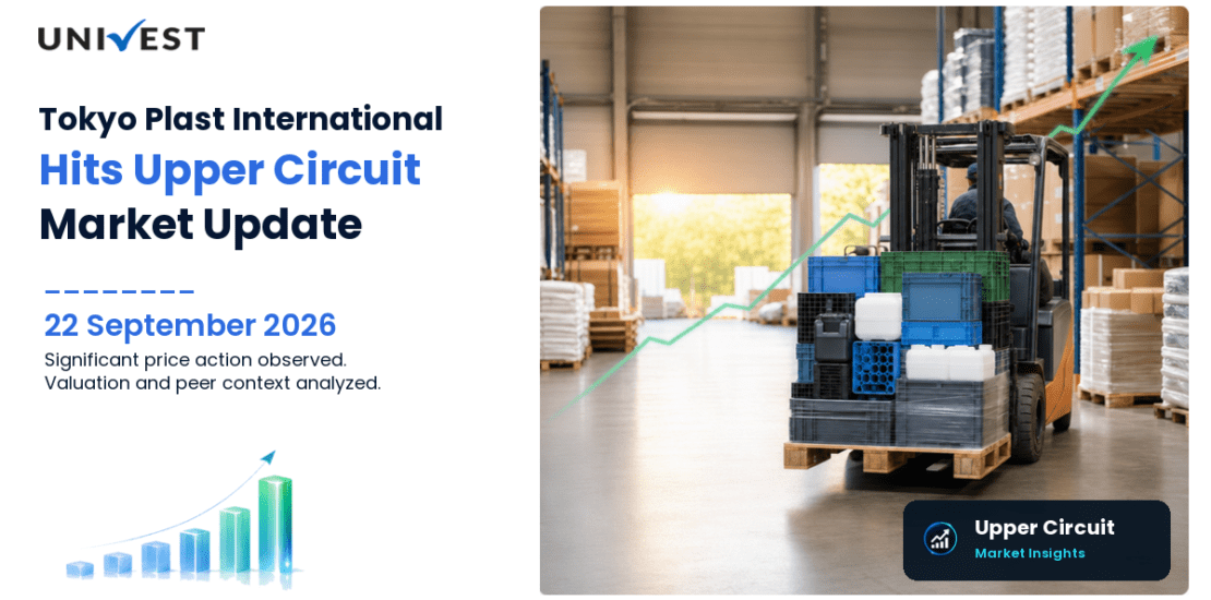 Tokyo Plast International Ltd. Hits Upper Circuit on BSE, 22 September 2026