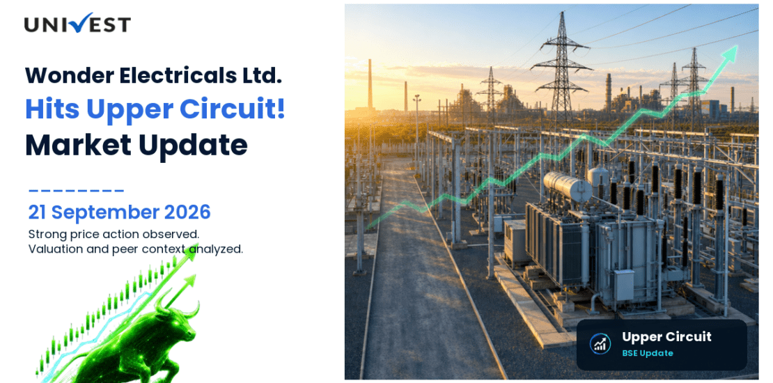 Wonder Electricals Ltd. Hits Upper Circuit on BSE, 21 September 2026