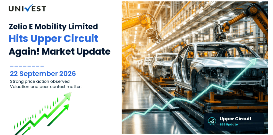 Zelio E Mobility Limited Hits Upper Circuit for the 2nd Straight Session on BSE, 22 September 2026