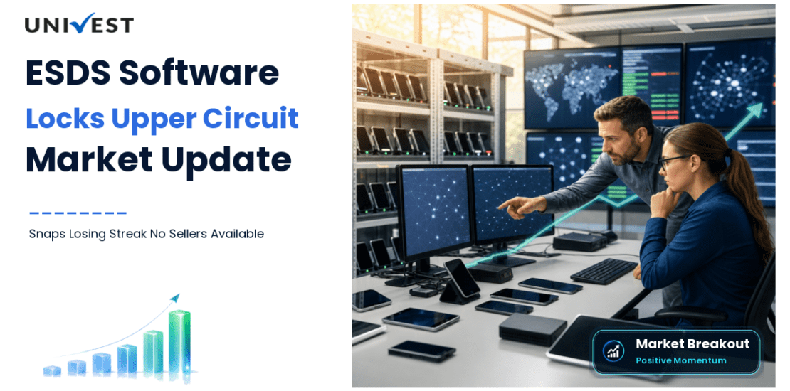 ESDS Software Solution Share Price Locks at Upper Circuit, Snapping a Three-Day Losing Streak