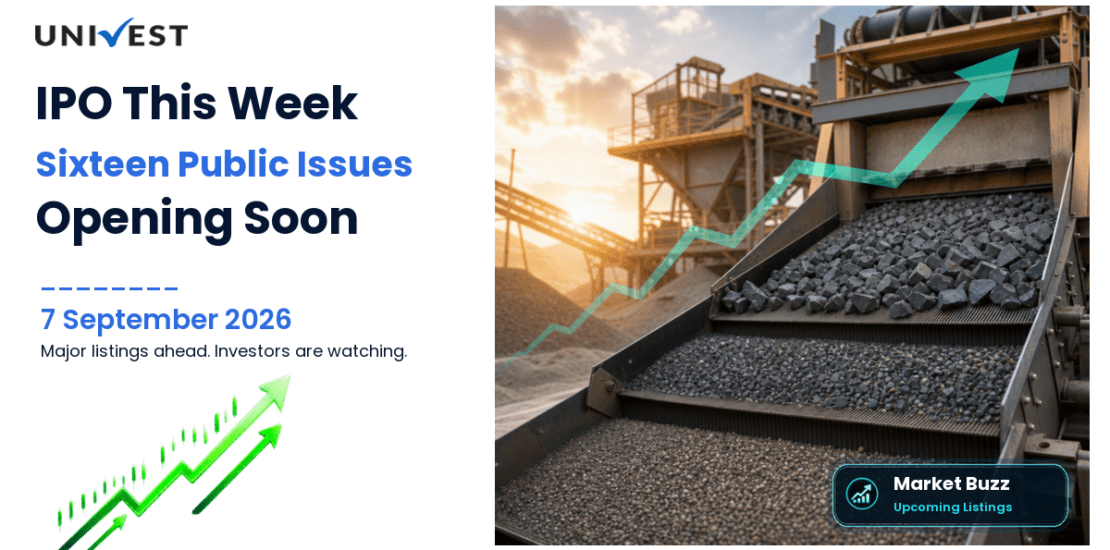 IPO This Week: 16 Public Issues Worth Over Rs 7,300 Crore Open From 7 to 11 September 2026 With 9 Listings Due