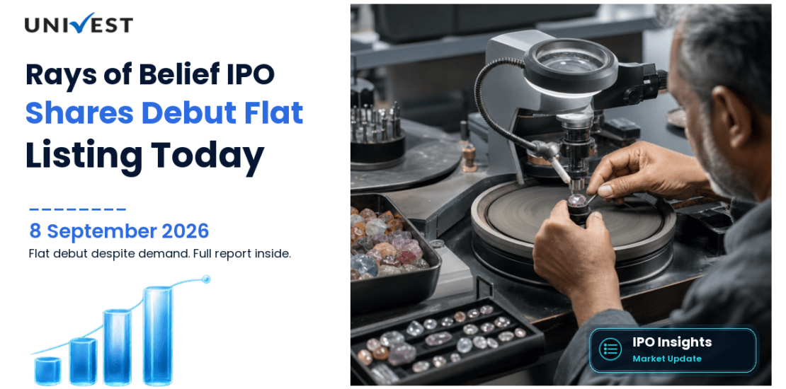 Rays of Belief IPO Listing: Shares Debut Flat Despite 107.71x Demand