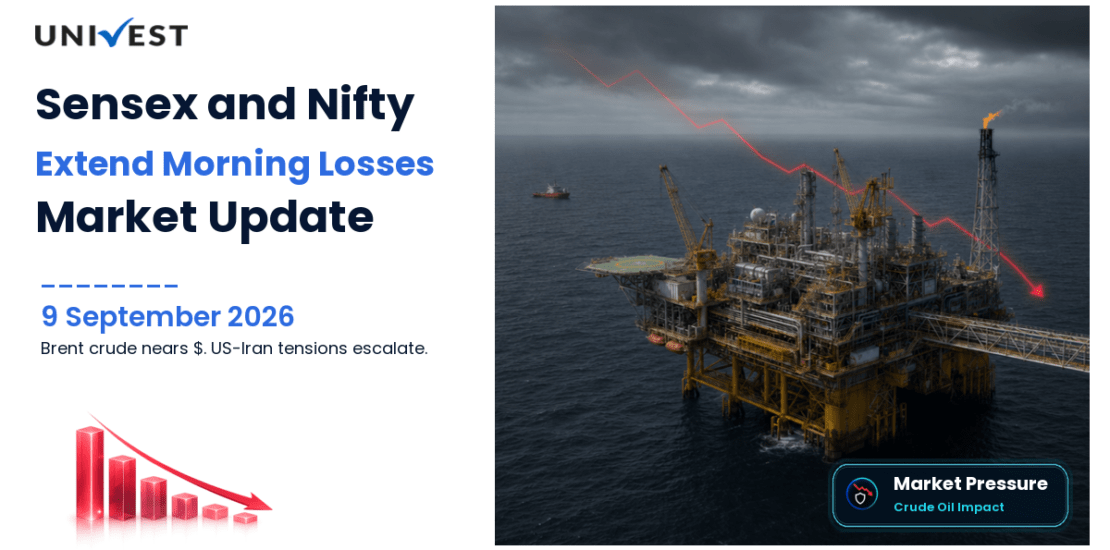 Sensex Today: Nifty and Sensex Slip as Crude Oil Nears $100 on US-Iran Tensions