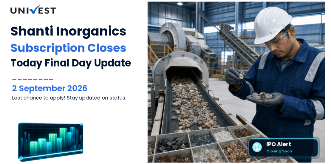 Shanti Inorganics IPO Day 3: Subscription Closes Today, 2 September 2026
