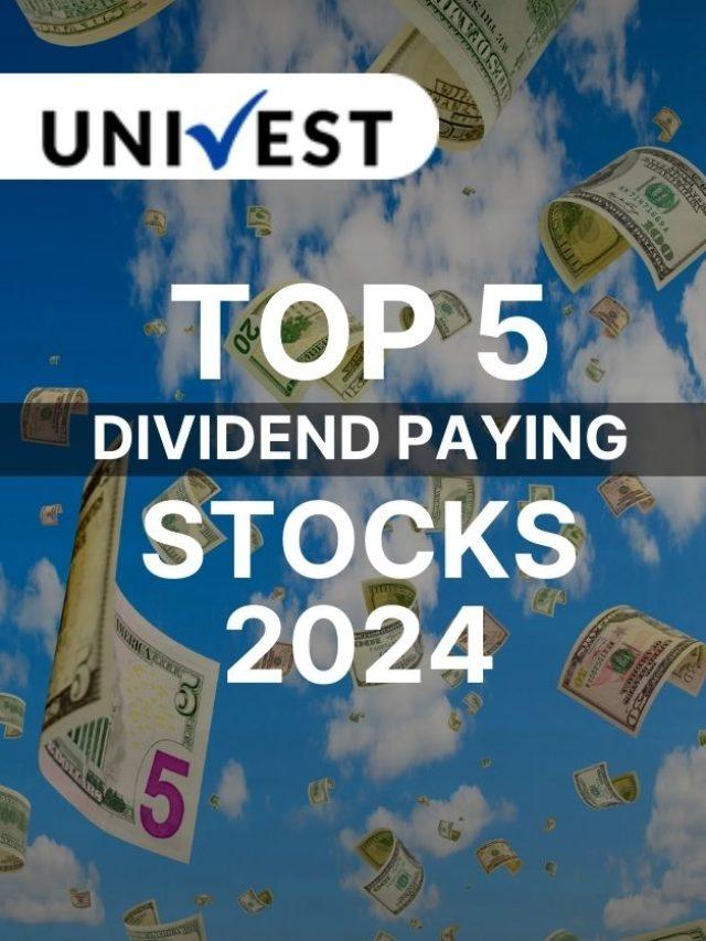 Top 5 dividend paying stocks in India 2024.